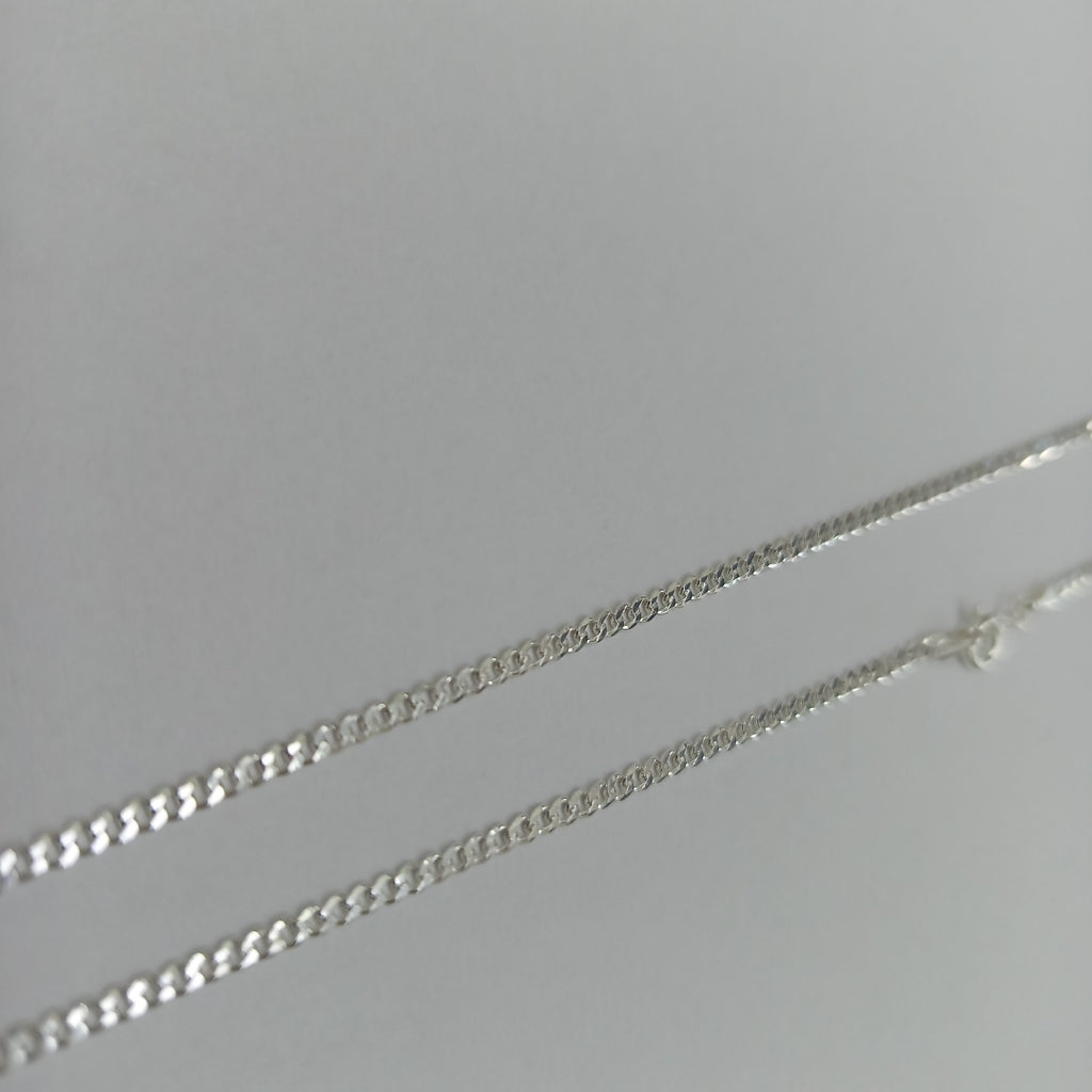 CADENA TEJIDO BARBADO PLATA .925 55 CM 5.5 GR (NUEVO)