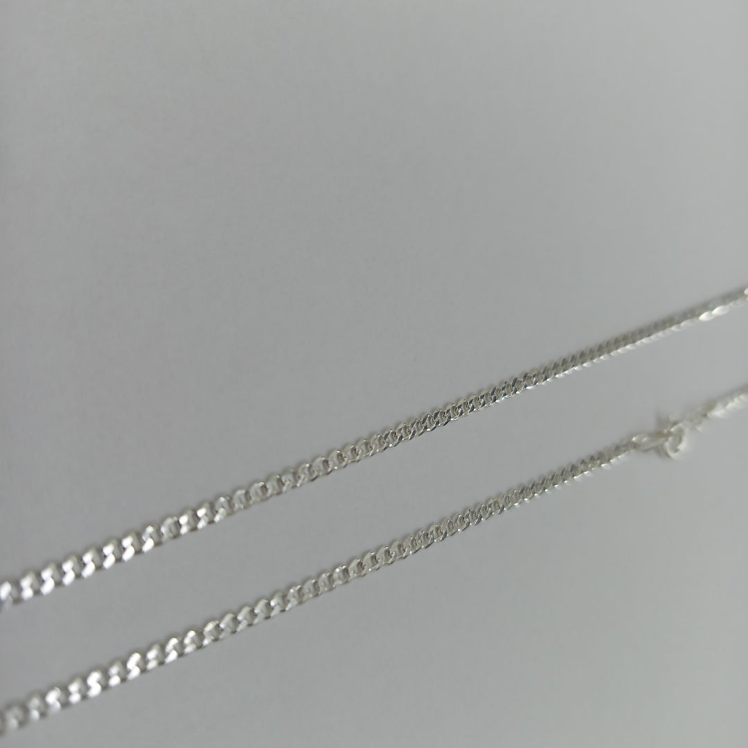 CADENA TEJIDO BARBADO PLATA .925 55 CM 5.5 GR (NUEVO)