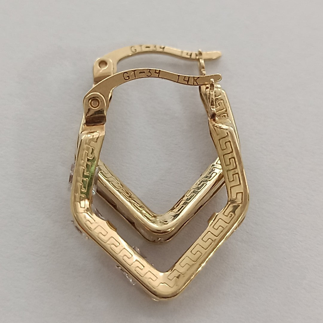 ARRACADAS PAR ORO 14 K 2 GRMS (SEMINUEVO)