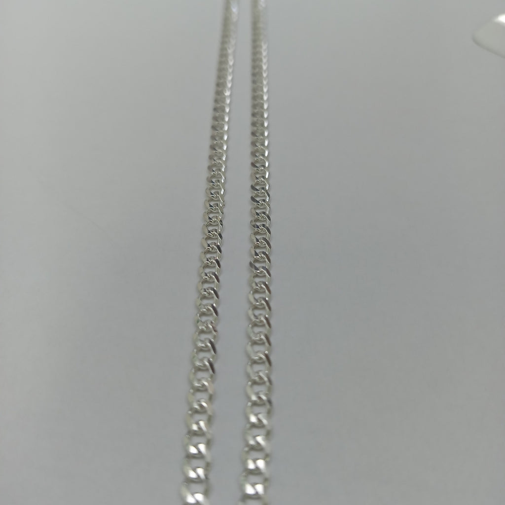 CADENA TEJIDO BARBADO PLATA .925 55 CM 12.6 GR (NUEVO)