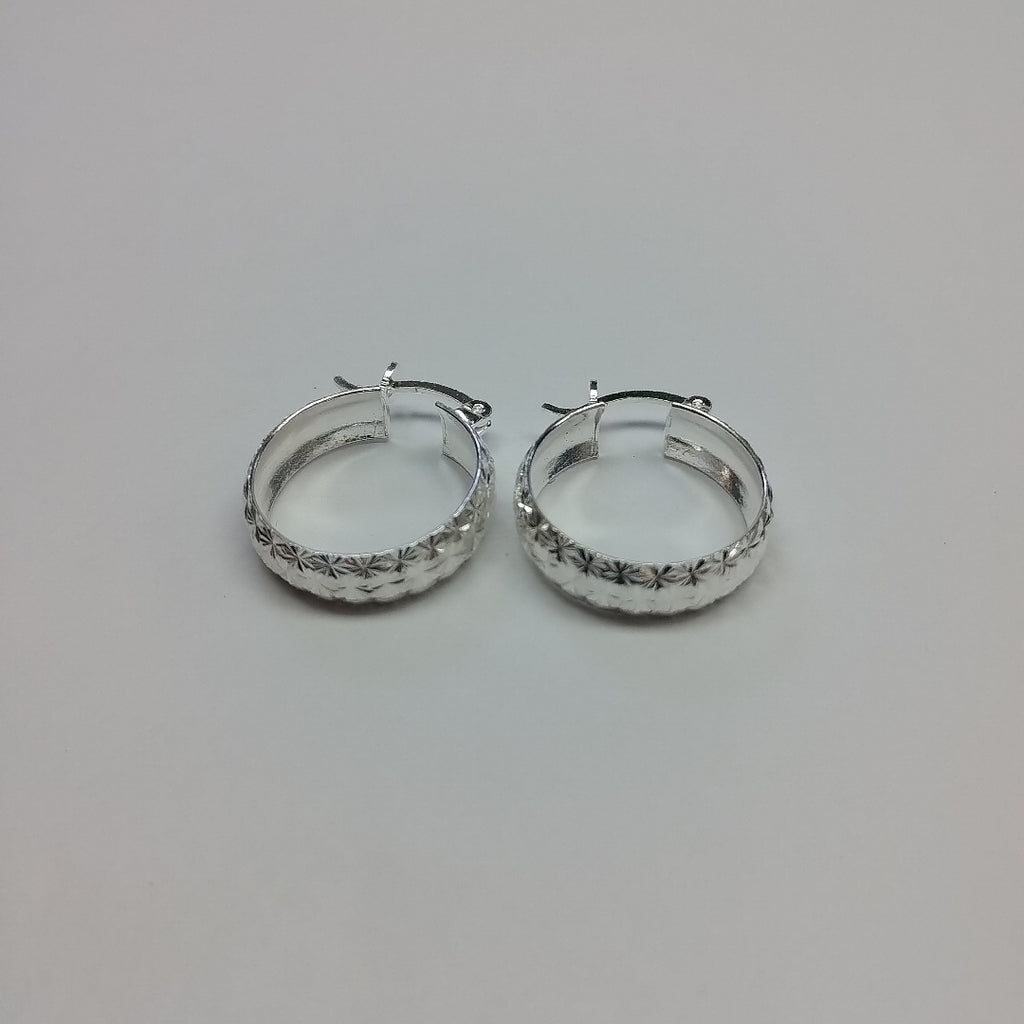 PAR ARRACADAS FACETADAS PLATA .925 3.4 GR (NUEVO)
