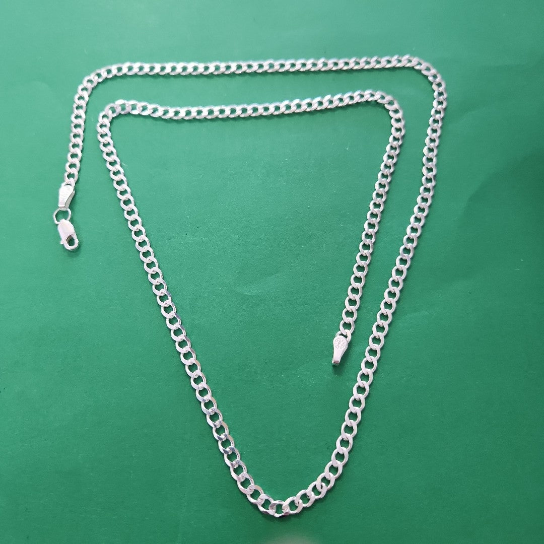 CADENA TEJIDO BARBADO PLATA .925 60 CM 12.9 GR (NUEVO)