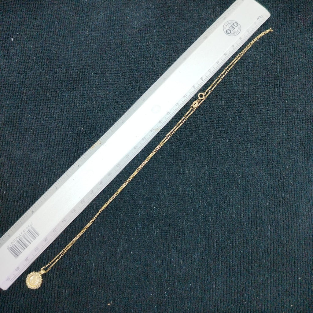 CADENA, MEDALLA RELIGIOSA ORO 10 K 2.2 GRMS (SEMINUEVO)