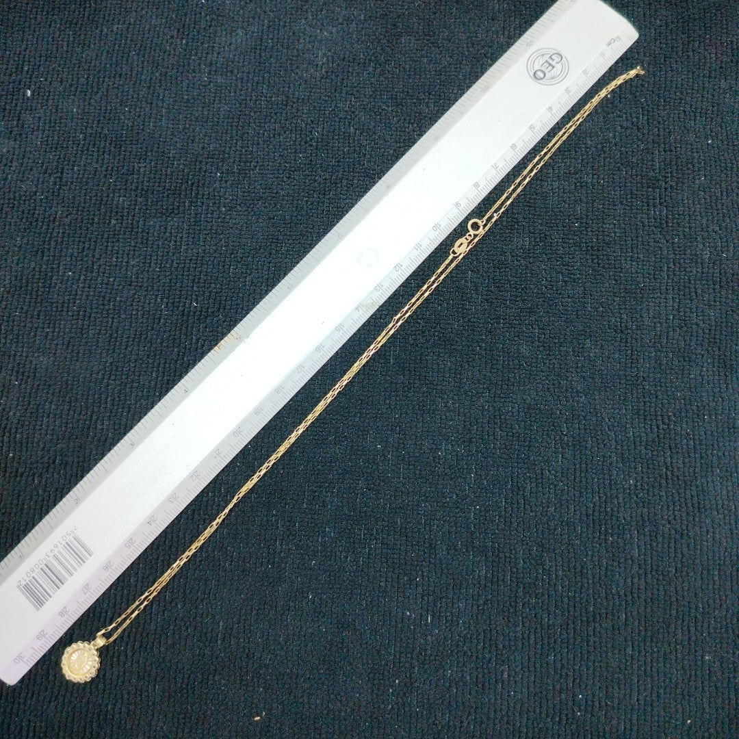 CADENA, MEDALLA RELIGIOSA ORO 10 K 2.2 GRMS (SEMINUEVO)