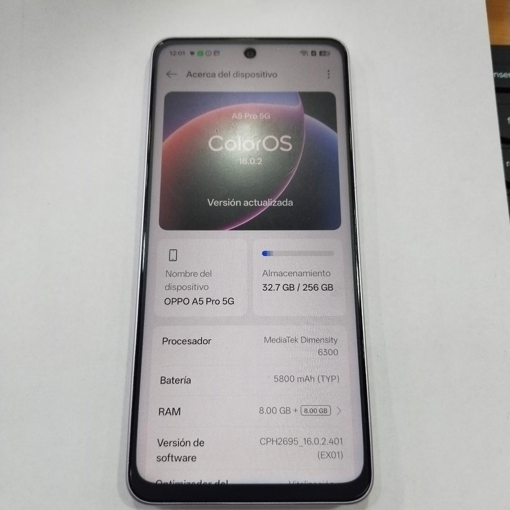 CELULAR OPPO  A5 PRO 5G CPH2695 (2025) 256 GB 8 GB RAM (SEMINUEVO)
