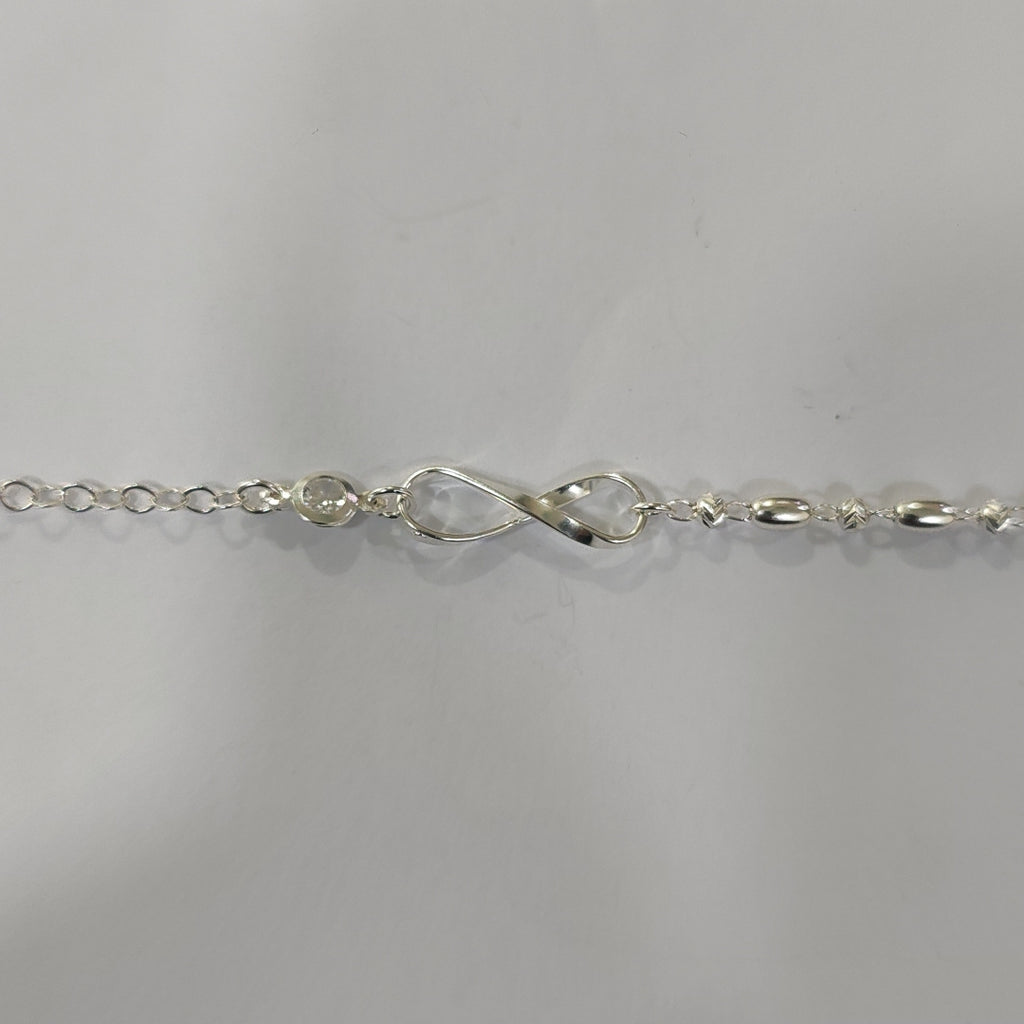 PULSERA TEJIDO ESPECIAL PLATA .925 18 CM 2.6 GR (NUEVO)