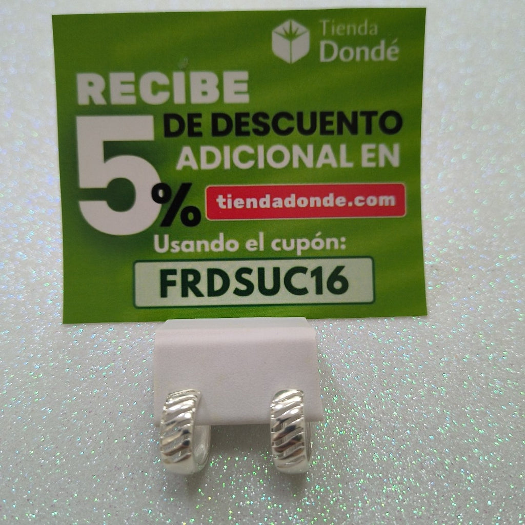 HUGGIES GRECAS PLATA .925 3.7 GR (NUEVO)