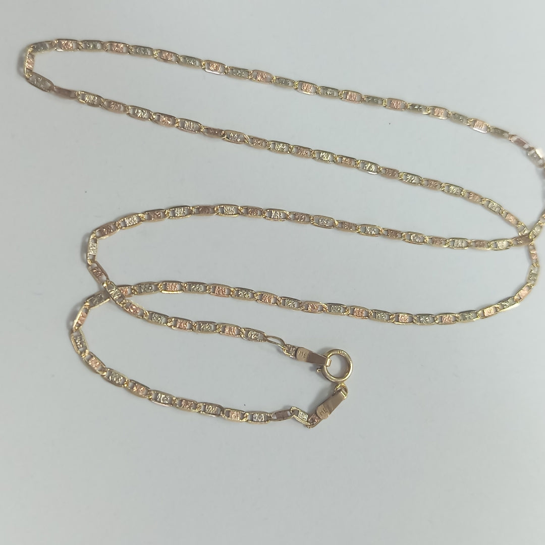 CADENA ORO COMBINADO 10 K 2,40 GRMS (SEMINUEVO)