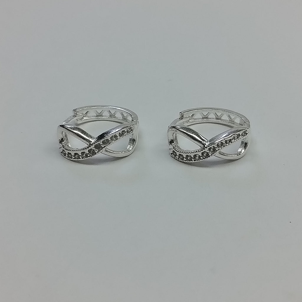 HUGGIES INFINITO CIRCONIAS PLATA .925 2.4 GR (NUEVO)