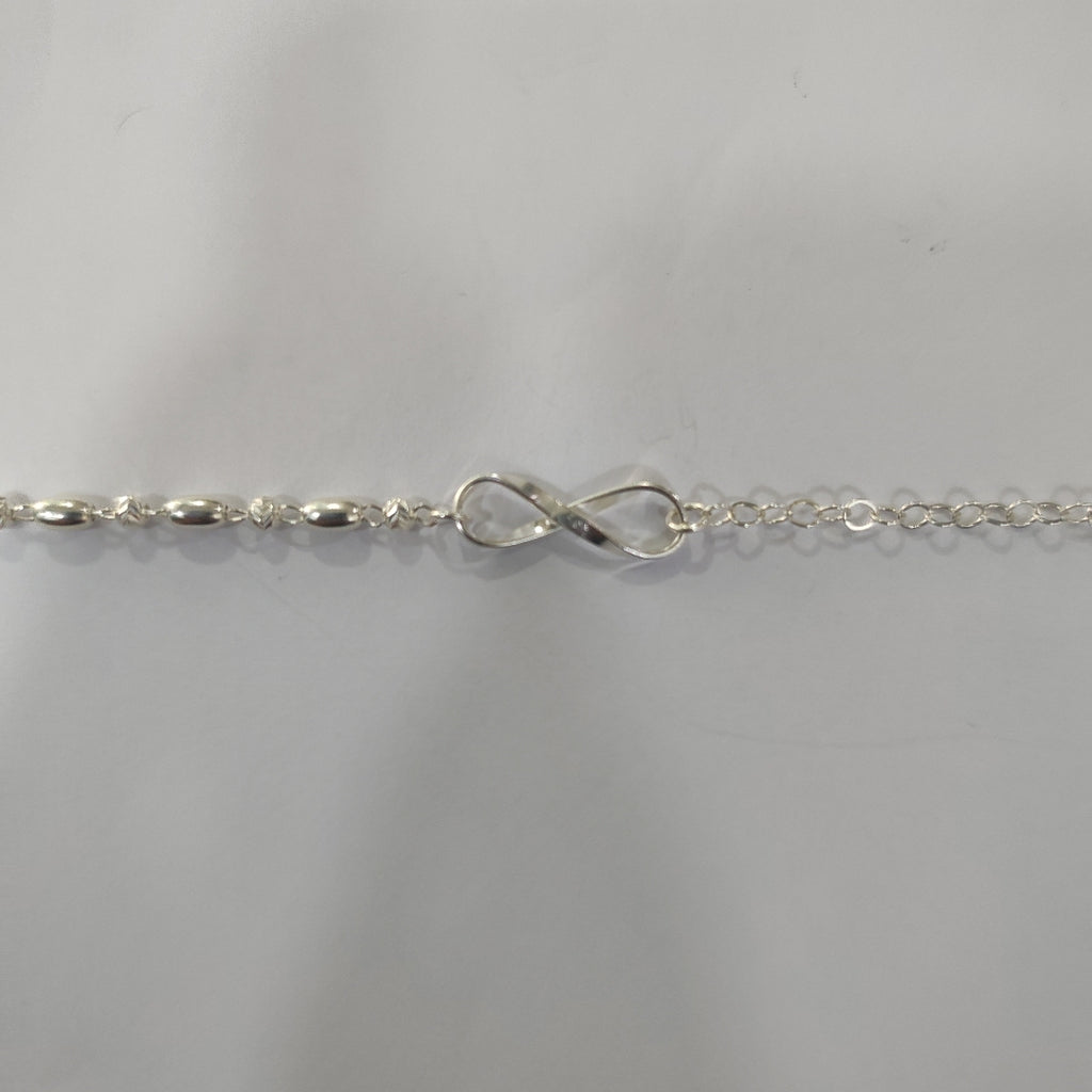 PULSERA TEJIDO INFINITO PLATA .925 18 CM 2.4 GR (NUEVO)