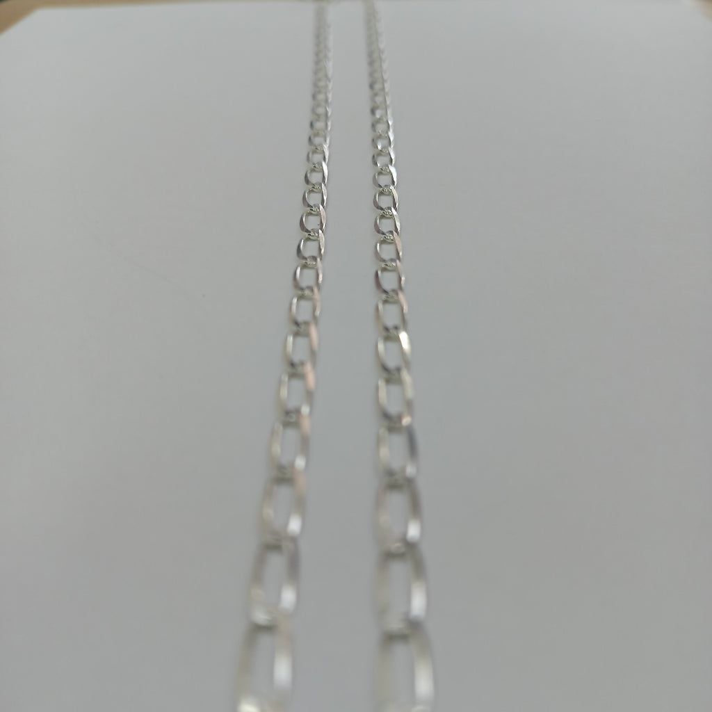 CADENA TEJIDO ESLABONES PLATA .925 60 CM 10.7 GR (NUEVO)