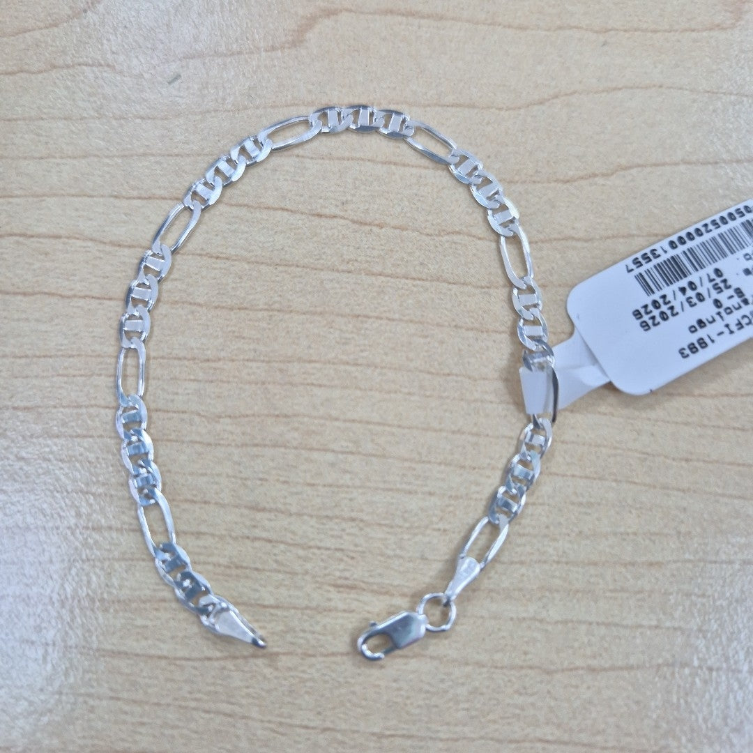 PULSERA TEJIDO 3X1 PLATA .925 16 CM 2.6 GR (NUEVO)