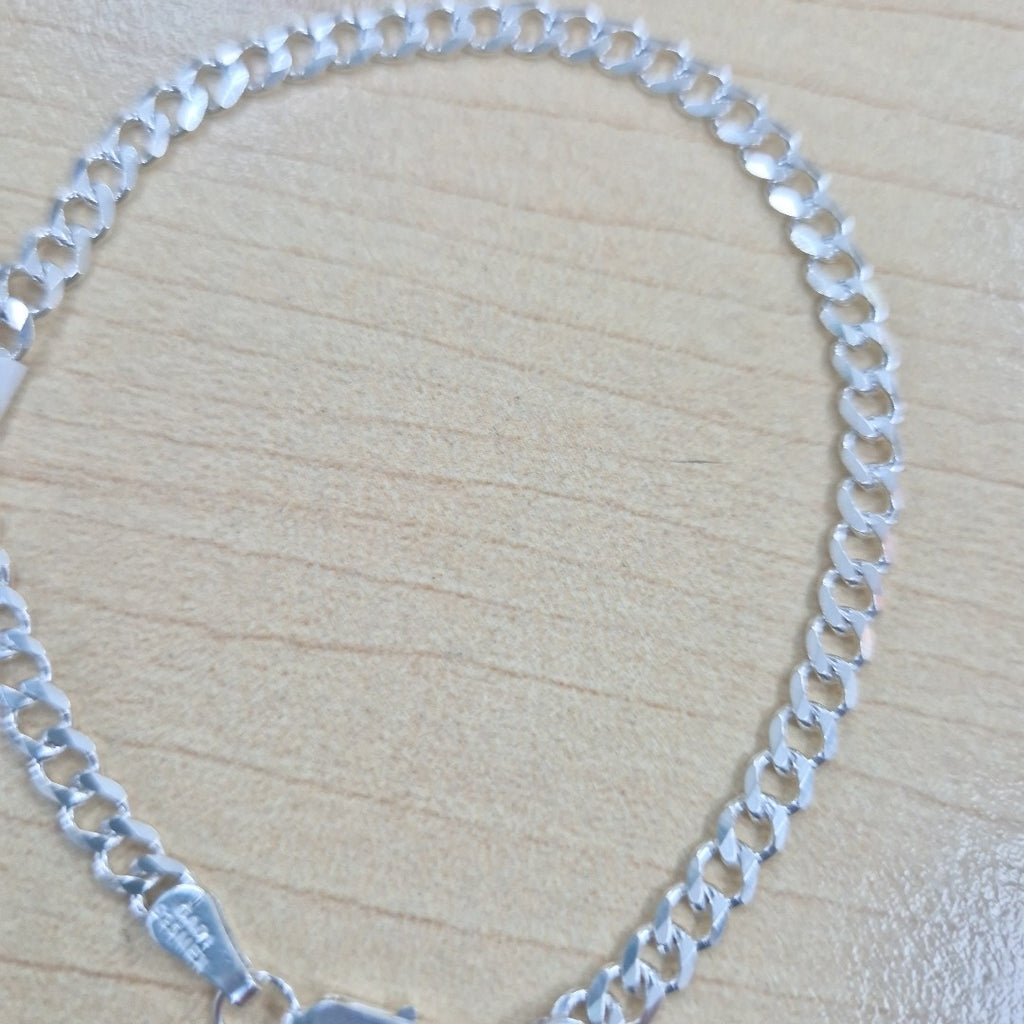 PULSERA TEJIDO BARBADA PLATA .925 16 CM 4.3 GR (NUEVO)