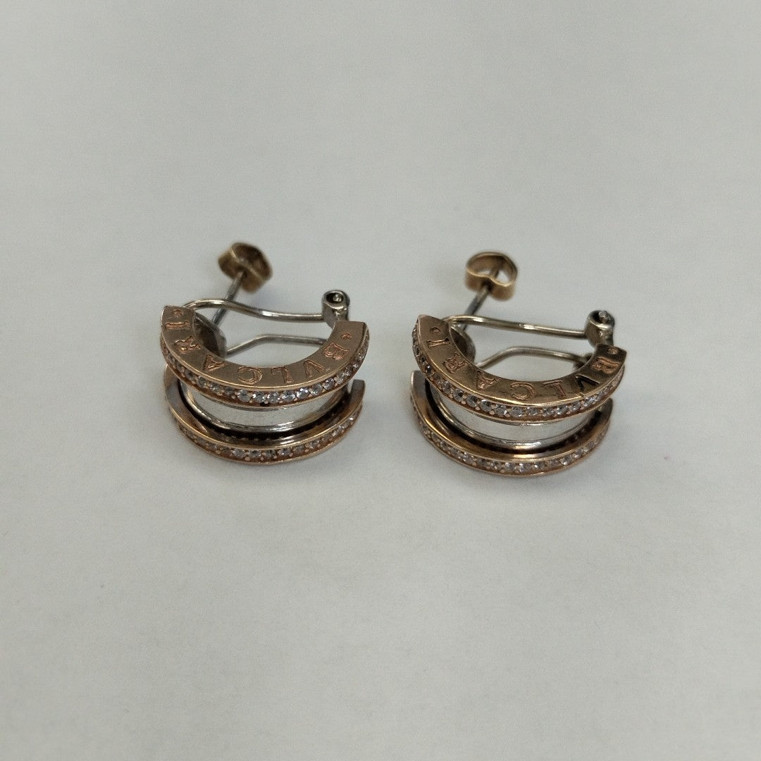 ARETES PAR ORO COMBINADO 14 K 7.7 GRMS (SEMINUEVO)