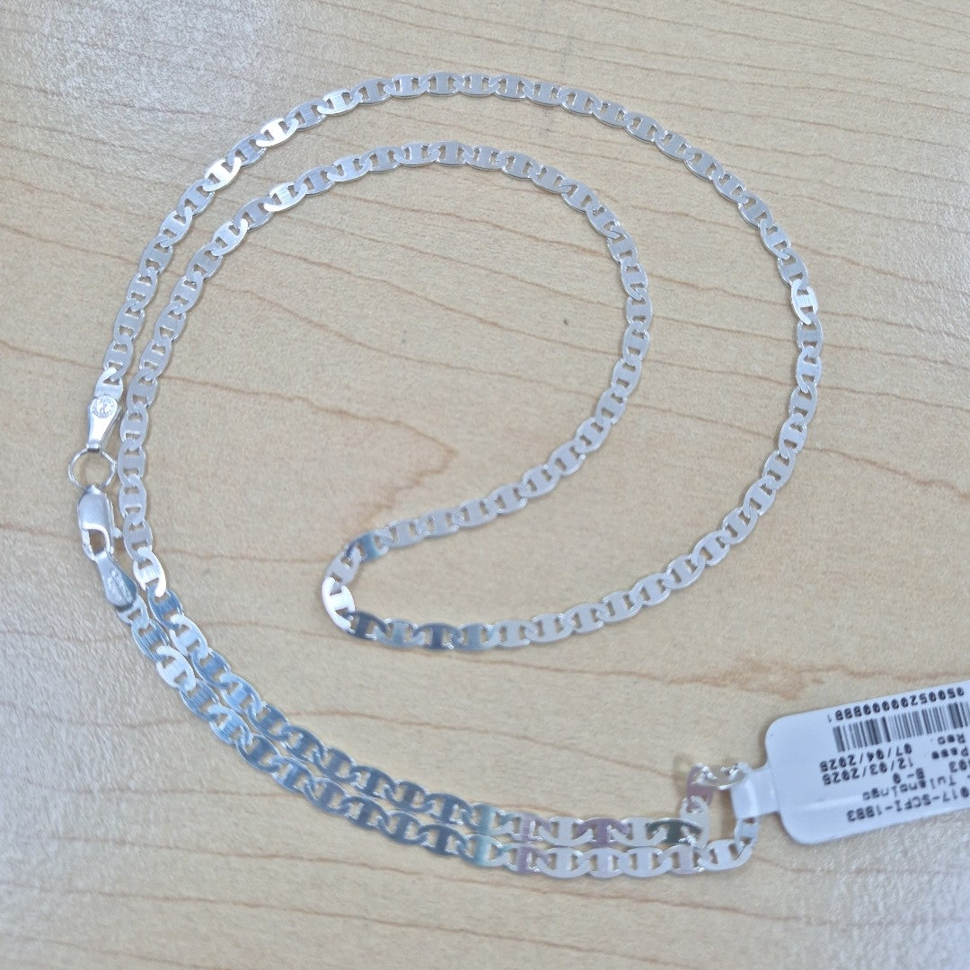 CADENA TEJIDO GUCHI PLATA .925 60 CM 9.7 GR (NUEVO)