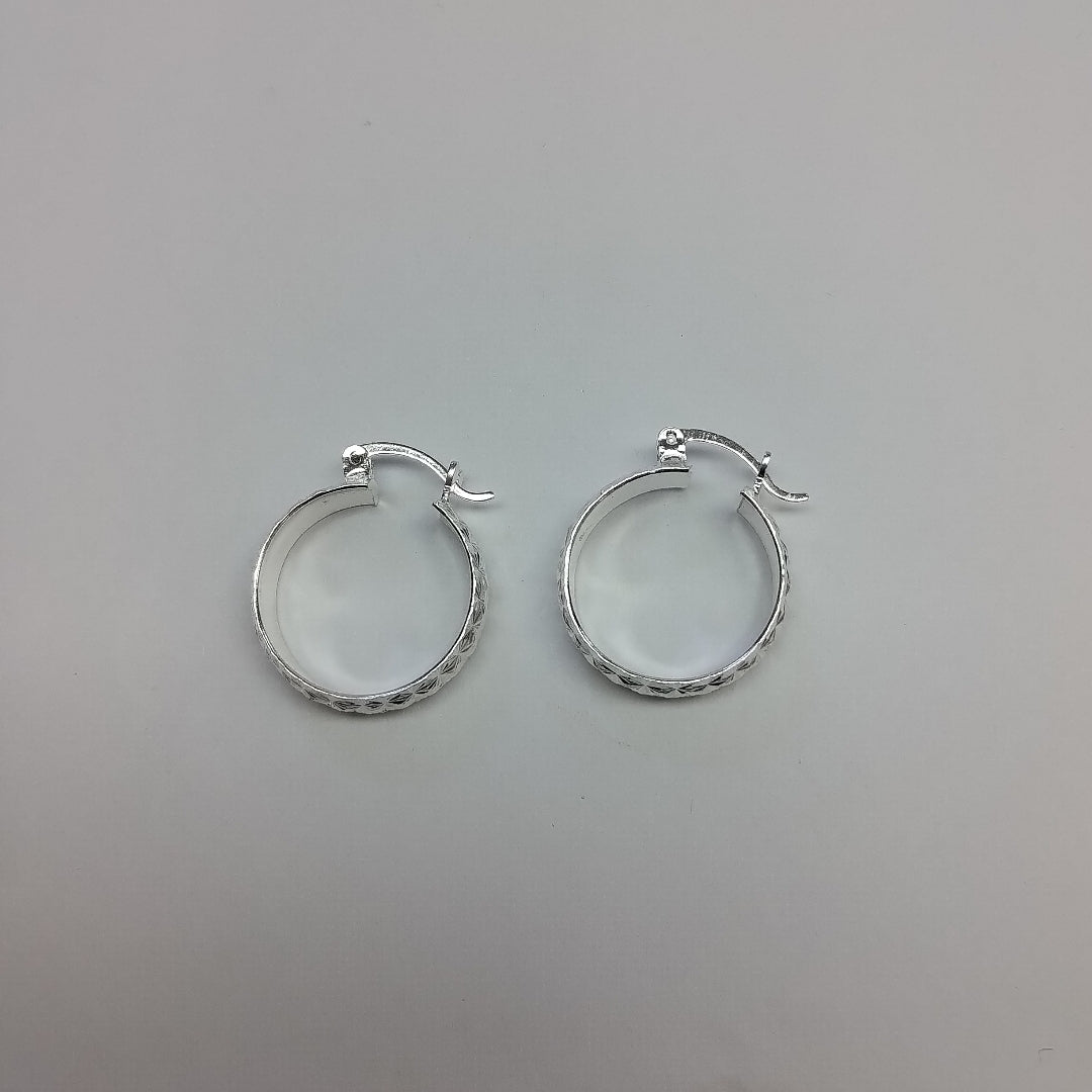 PAR ARRACADAS FACETADAS PLATA .925 3.5 GR (NUEVO)