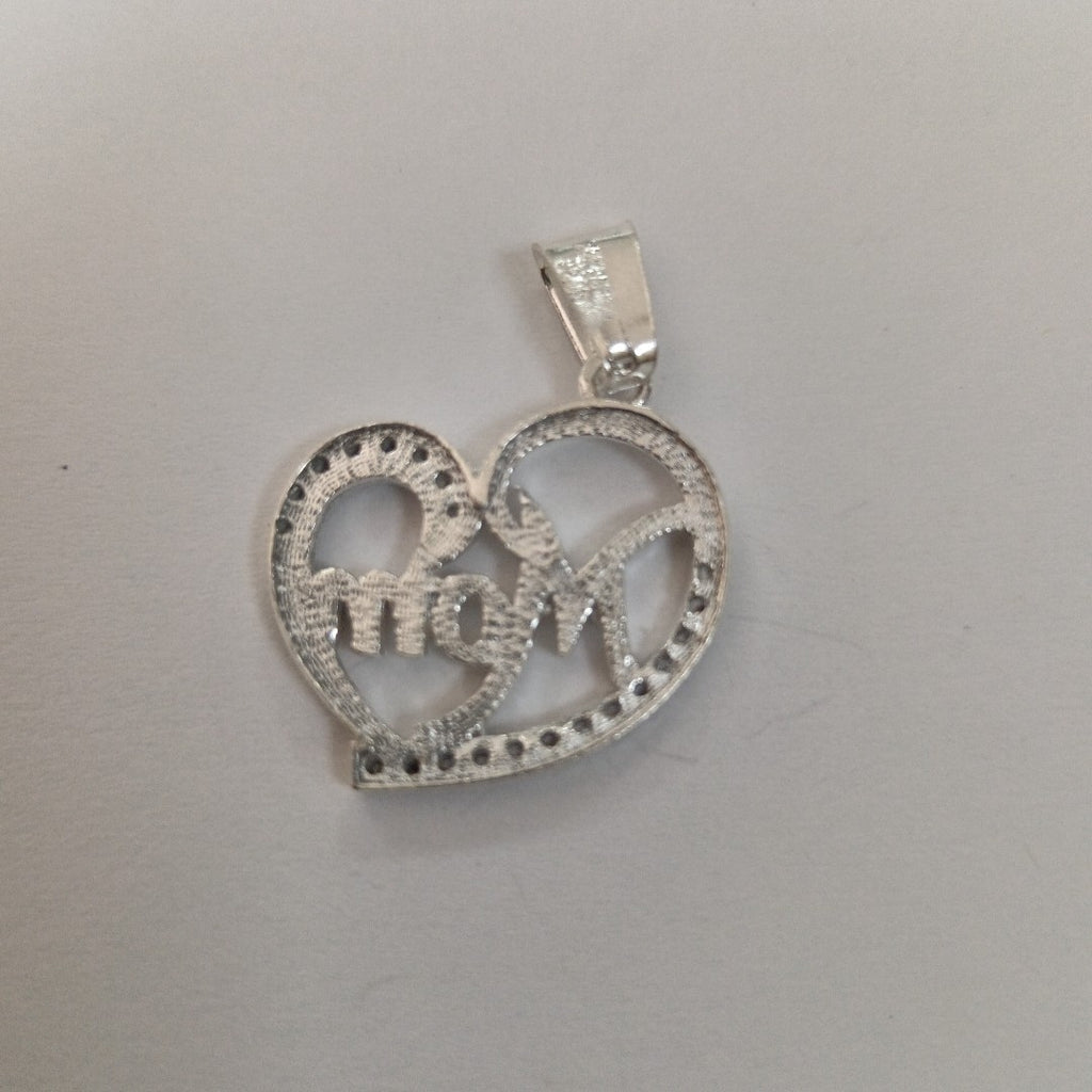 DIJE CORAZON C/CIRCONIAS PLATA .925 3.3 GR (NUEVO)