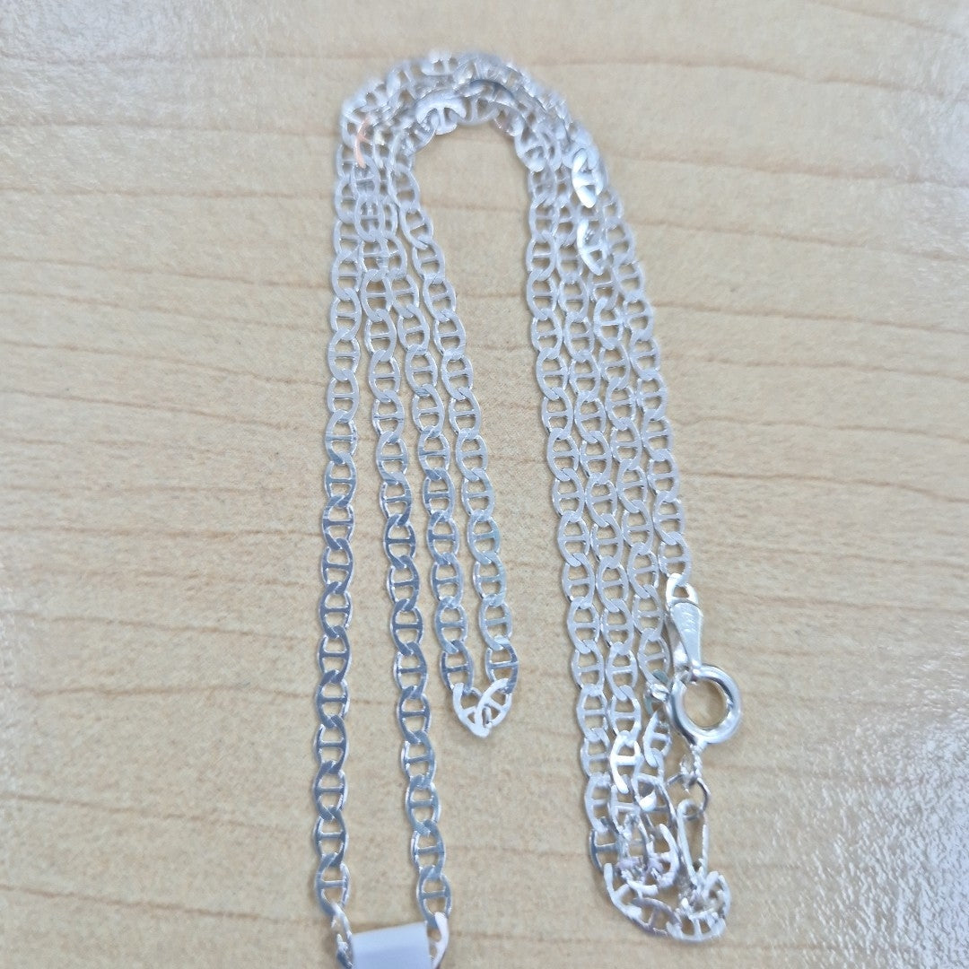 CADENA TEJIDO GUCHI PLATA .925 55 CM 3.3 GR (NUEVO)