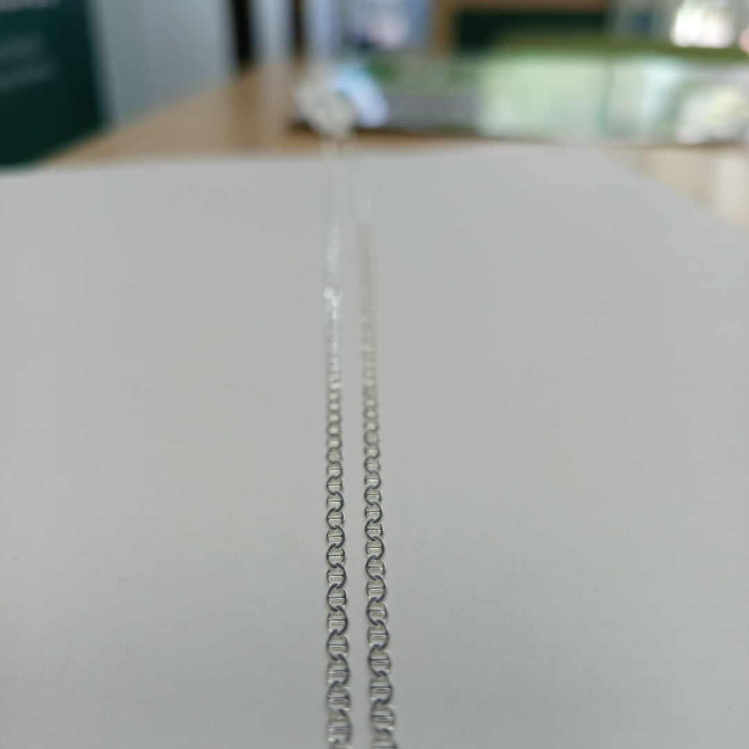 CADENA TEJIDO GUCHI PLATA .925 60 CM 3.7 GR (NUEVO)