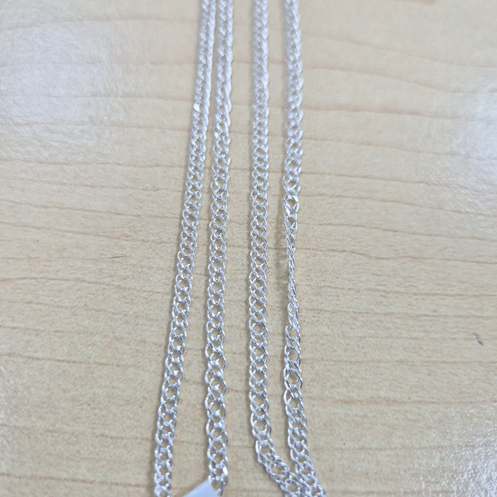 CADENA TEJIDO ESLABONES PLATA .925 55 CM 4.1 GR (NUEVO)