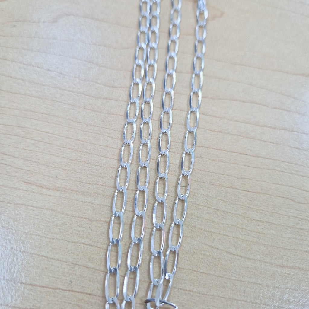 CADENA TEJIDO ESLABONES PLATA .925 60 CM 10.6 GR (NUEVO)