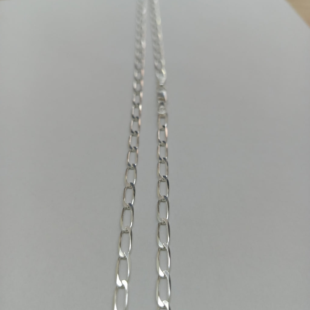 CADENA TEJIDO ESLABONES PLATA .925 55 CM 10.5 GR (NUEVO)