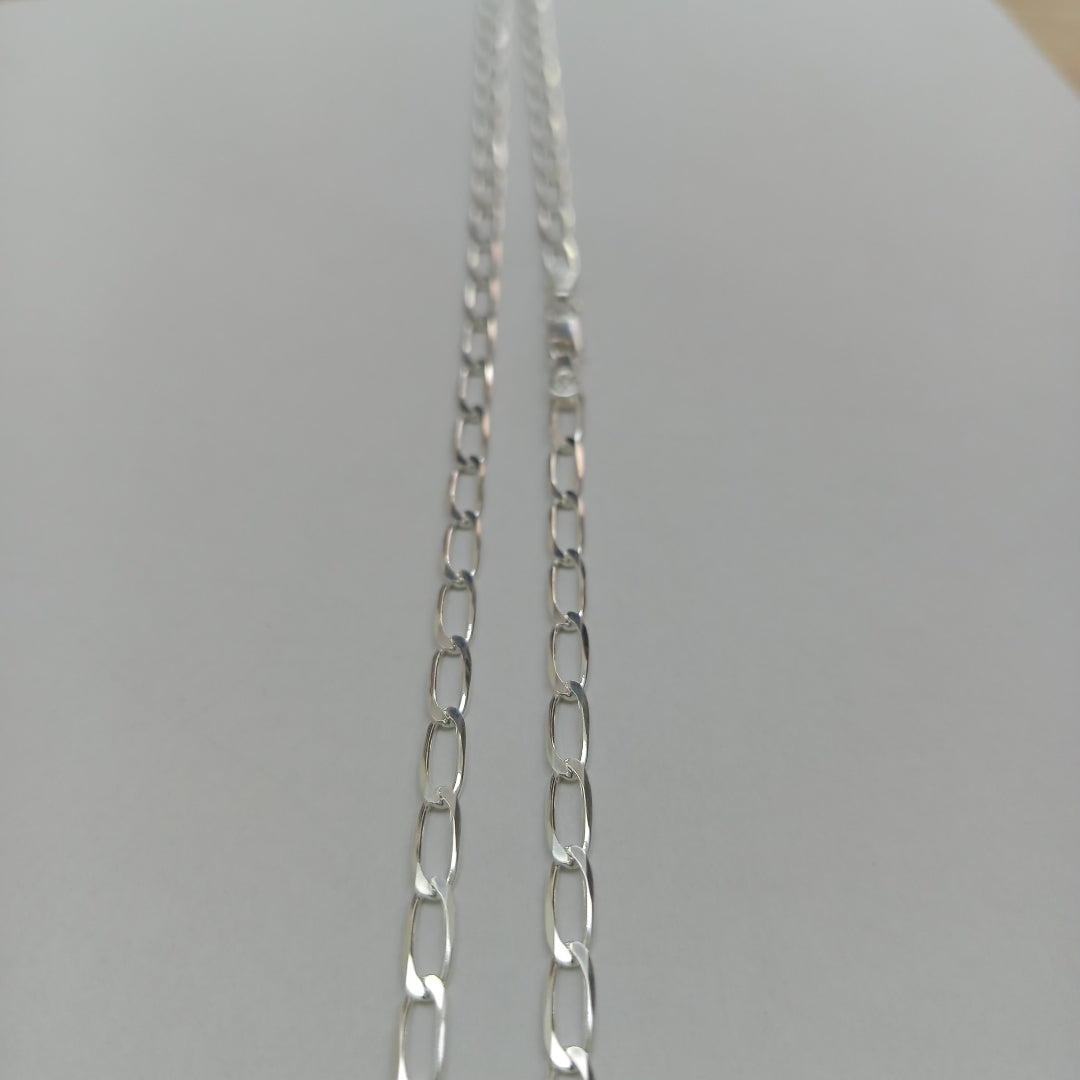 CADENA TEJIDO ESLABONES PLATA .925 55 CM 10.5 GR (NUEVO)