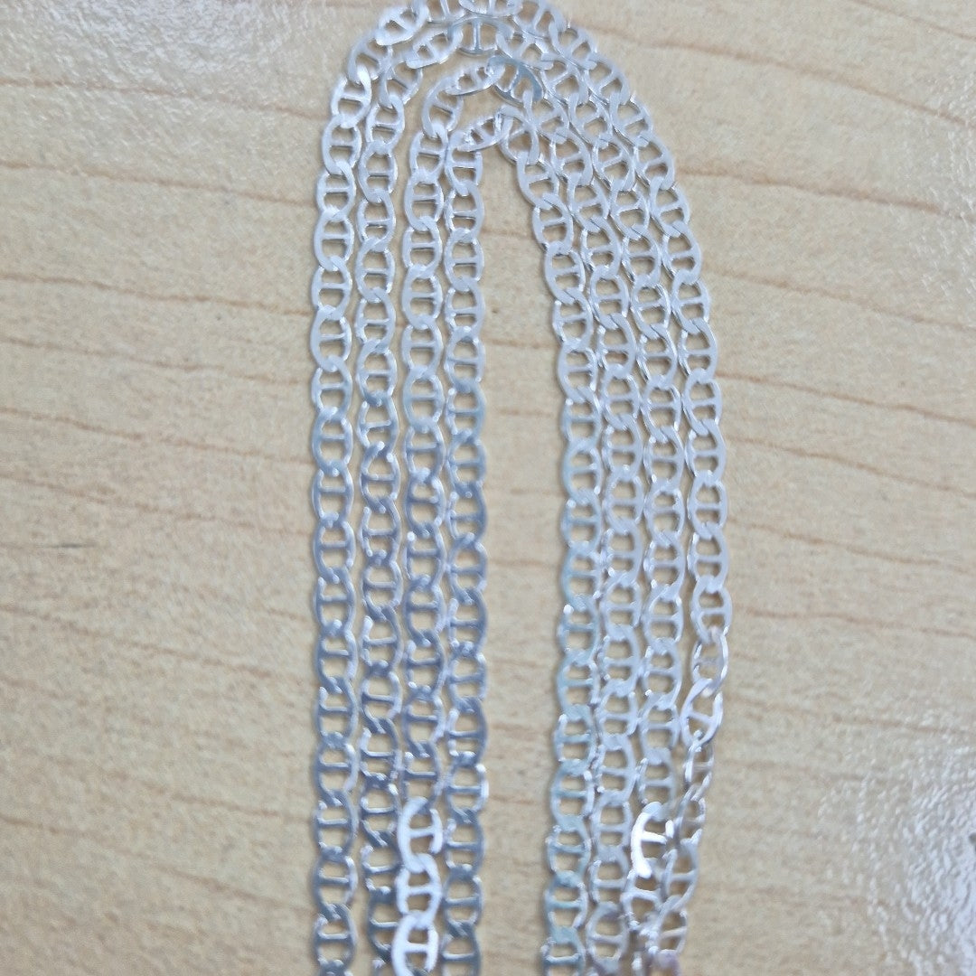 CADENA TEJIDO GUCHI PLATA .925 60 CM 3.9 GR (NUEVO)