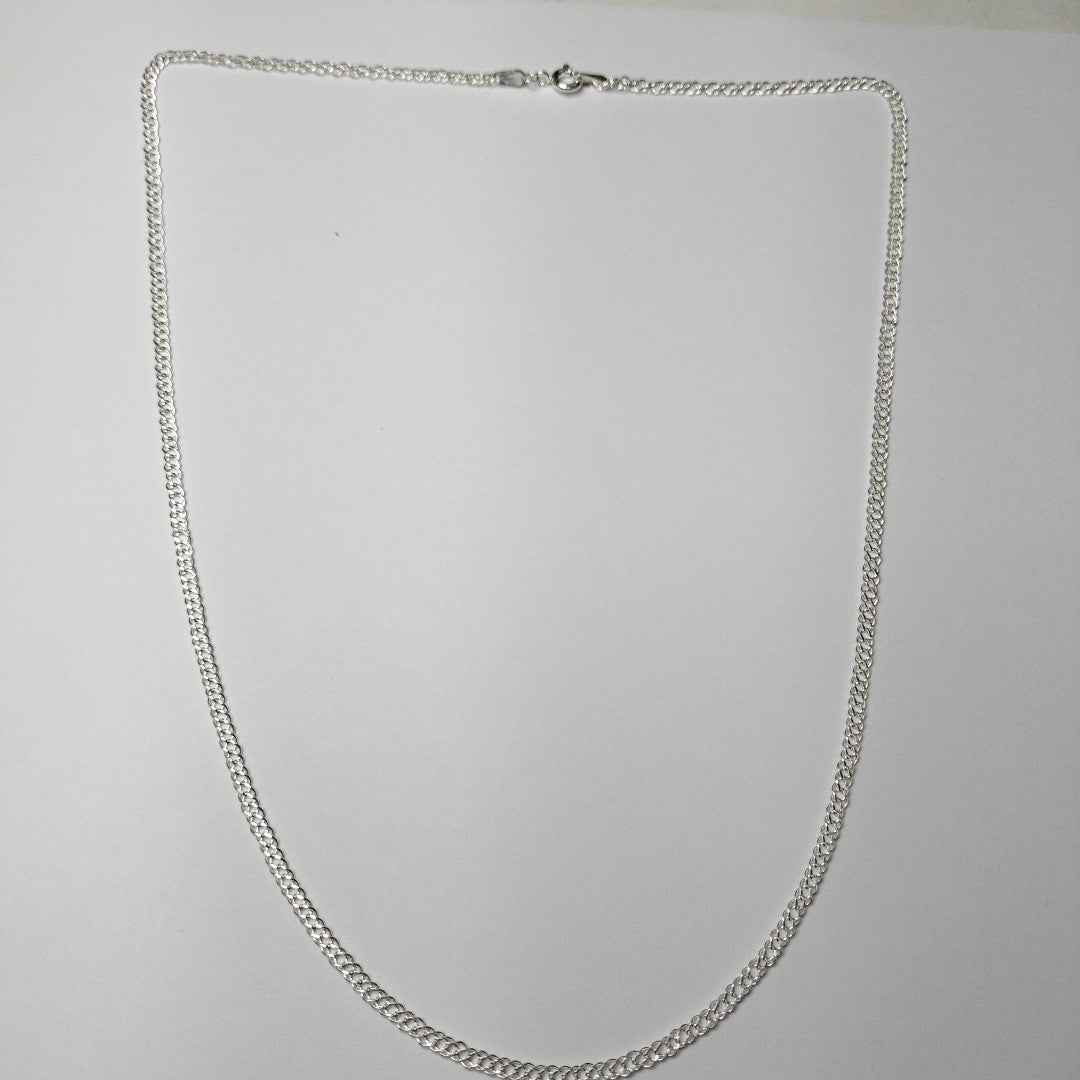 CADENA TEJIDO ESLABONES PLATA .925 55 CM 4.1 GR (NUEVO)