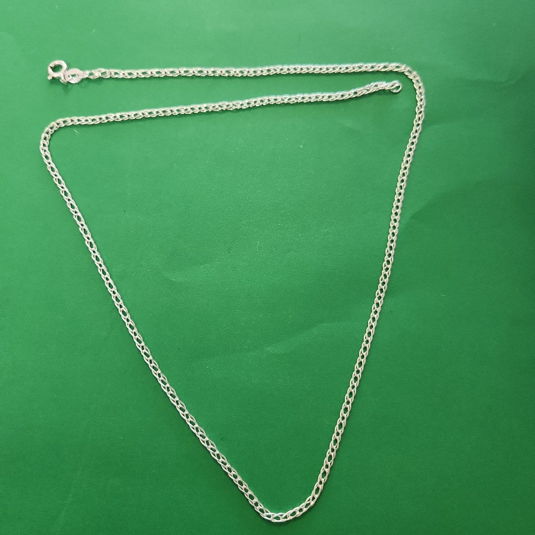 CADENA TEJIDO ESLABONES PLATA .925 50 CM 3.5 GR (NUEVO)