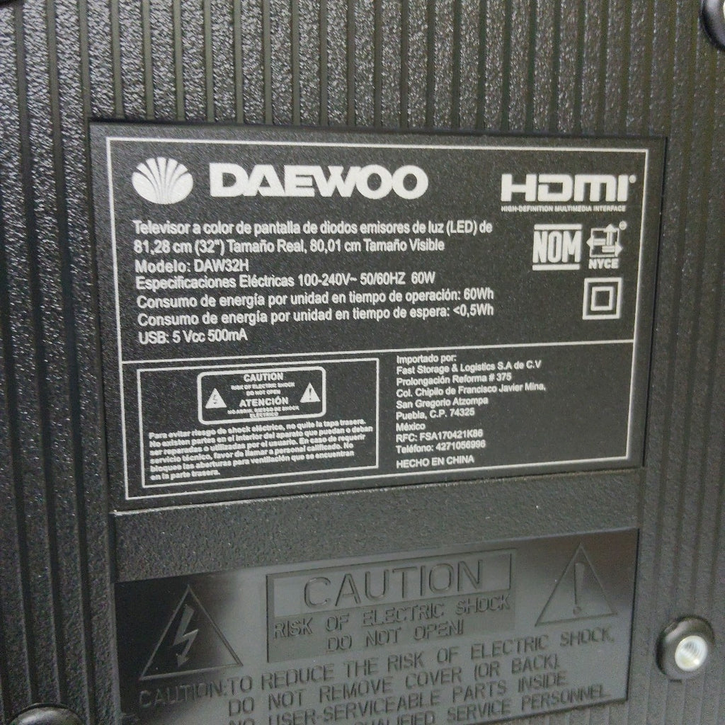 PANTALLA DAEWOO DAW32H 32" LED HD
