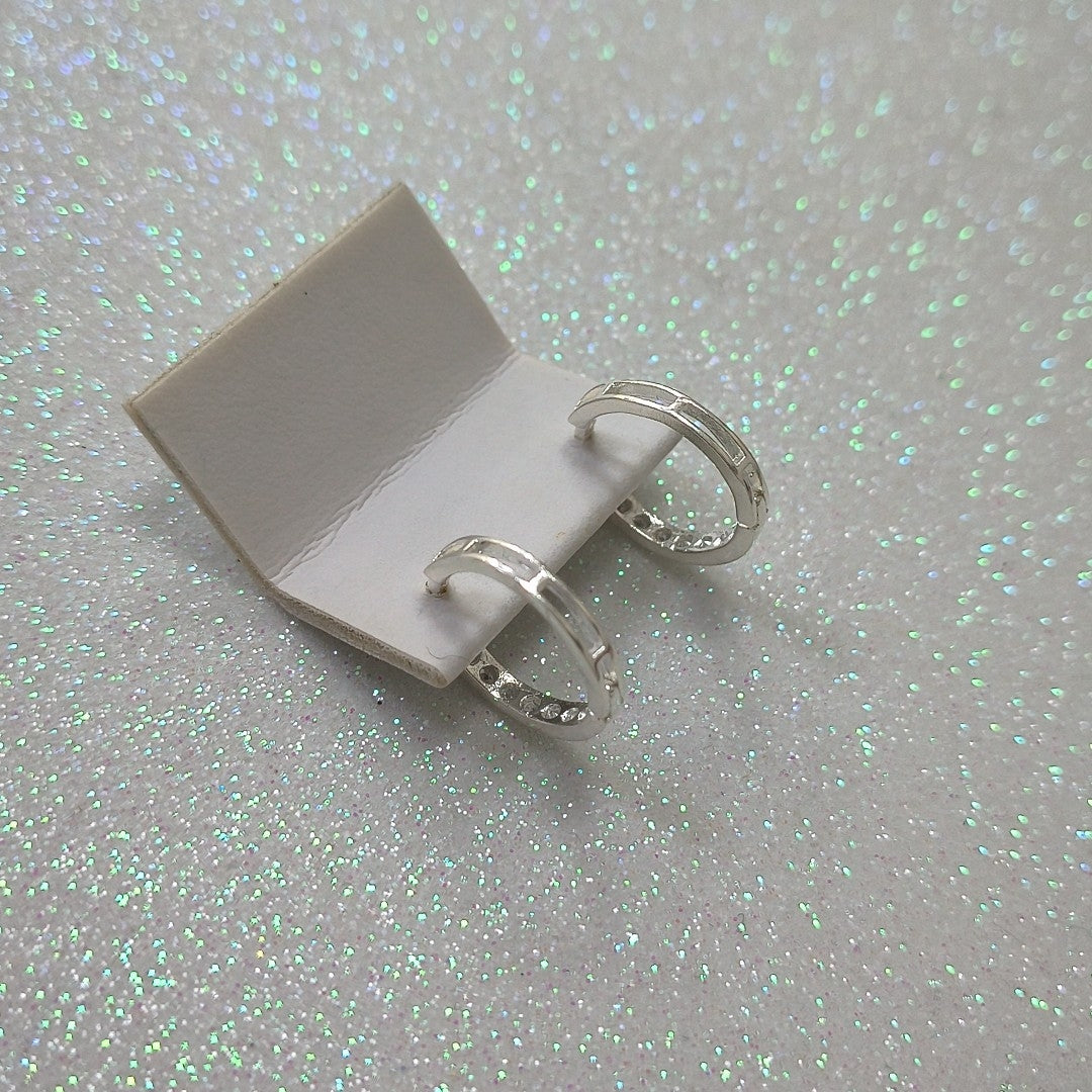 ARRACADAS C/CIRCONIAS PLATA .925 2.1 GR (NUEVO)