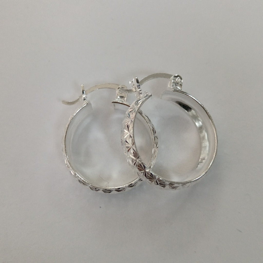 PAR ARRACADAS FACETADAS PLATA .925 3.4 GR (NUEVO)