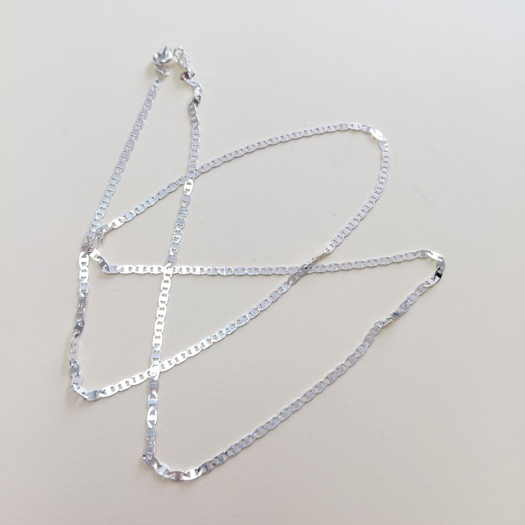 CADENA TEJIDO ESPEJO PLATA .925 60 CM 4.3 GR (NUEVO)