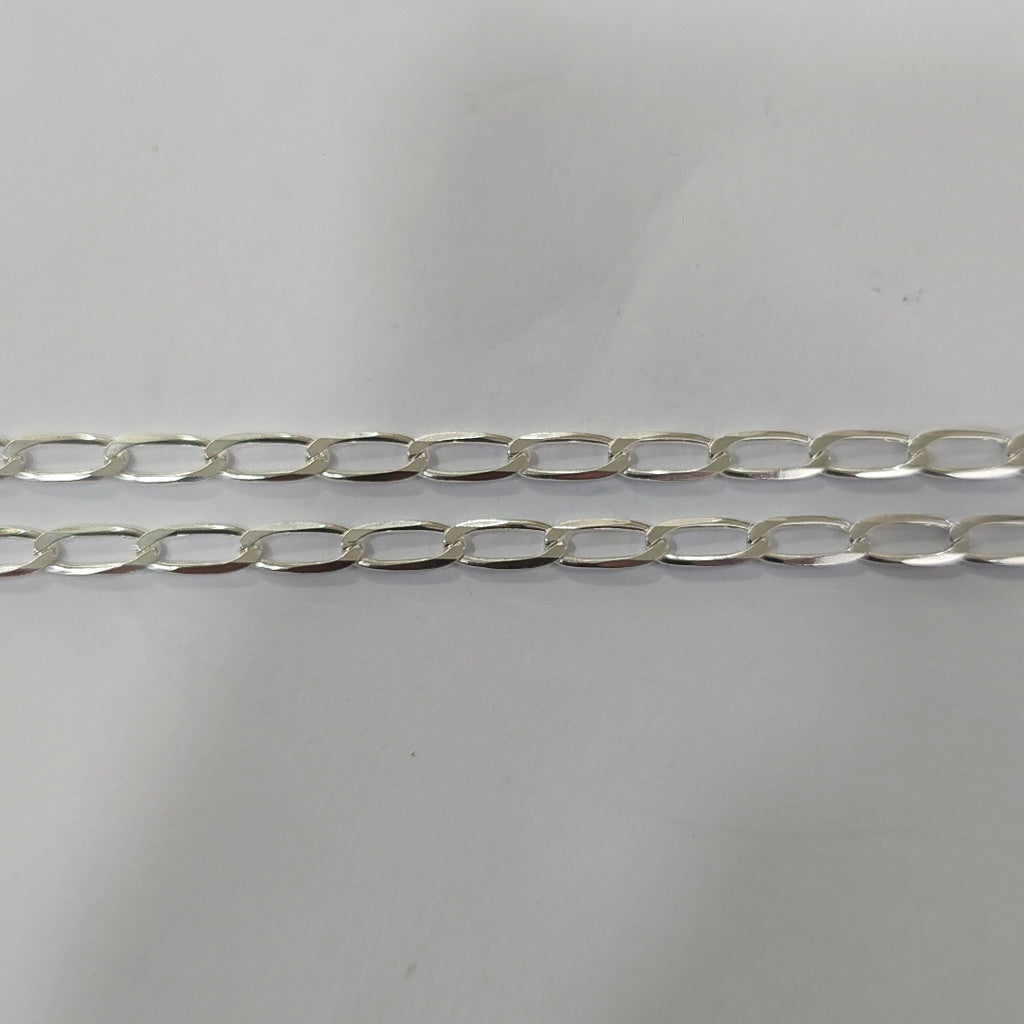 CADENA TEJIDO ESLABONES PLATA .925 55 CM 10.5 GR (NUEVO)