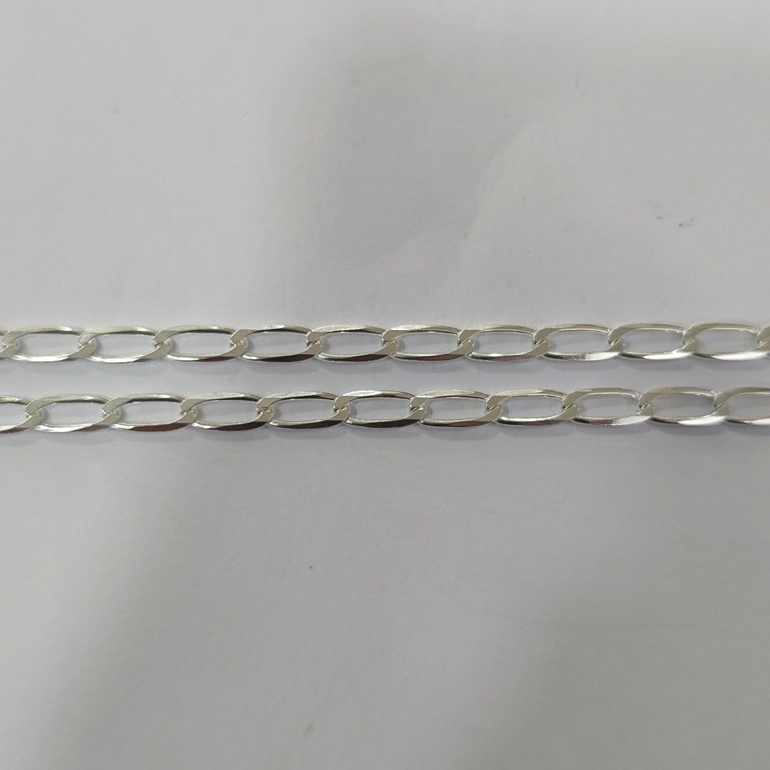 CADENA TEJIDO ESLABONES PLATA .925 55 CM 10.5 GR (NUEVO)