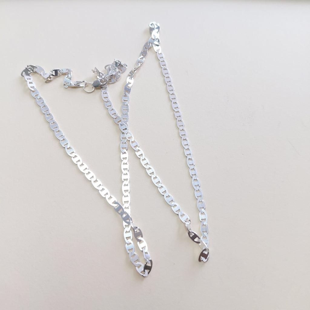 CADENA TEJIDO GUCHI PLATA .925 60 CM 8.9 GR (NUEVO)
