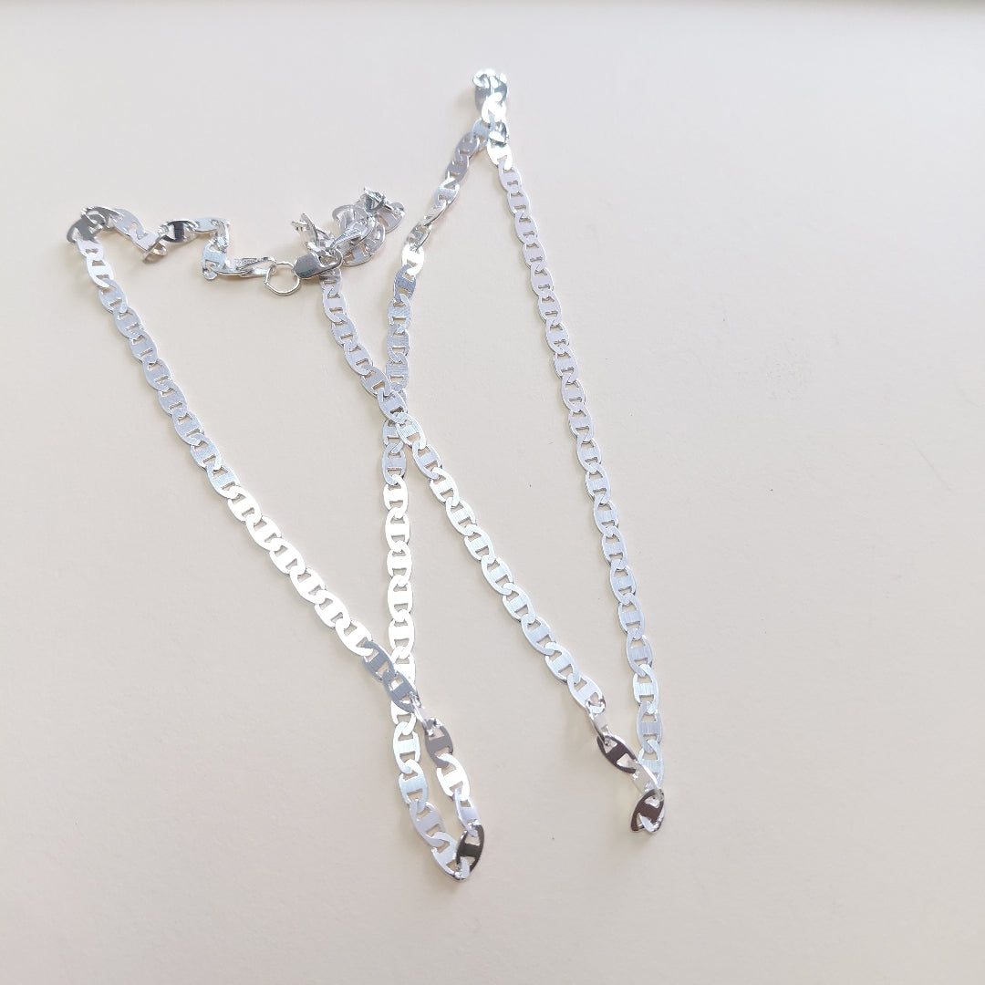CADENA TEJIDO GUCHI PLATA .925 60 CM 8.9 GR (NUEVO)