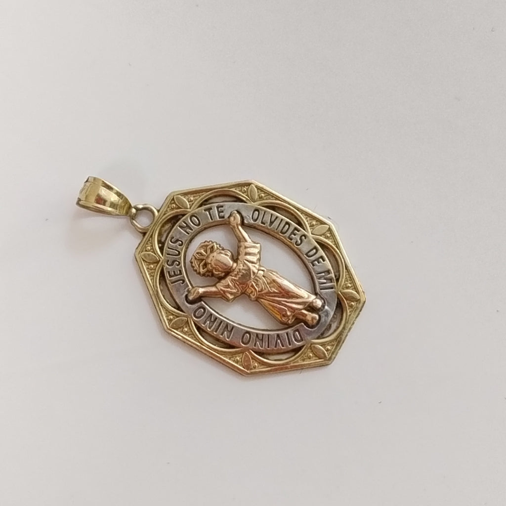 MEDALLA RELIGIOSA ORO,ORO COMBINADO 14 K 2,50 GRMS (SEMINUEVO)
