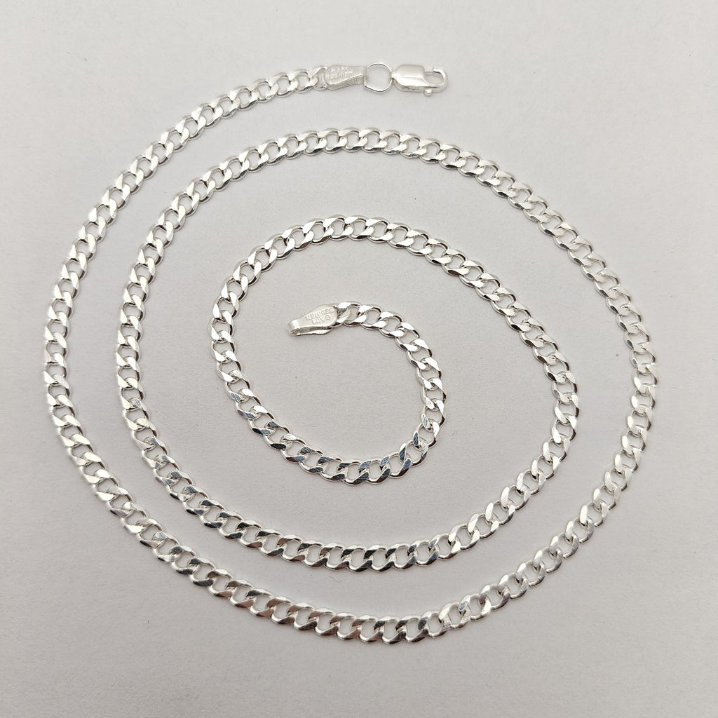 CADENA TEJIDO BARBADO PLATA .925 60 CM 13.7 GR (NUEVO)
