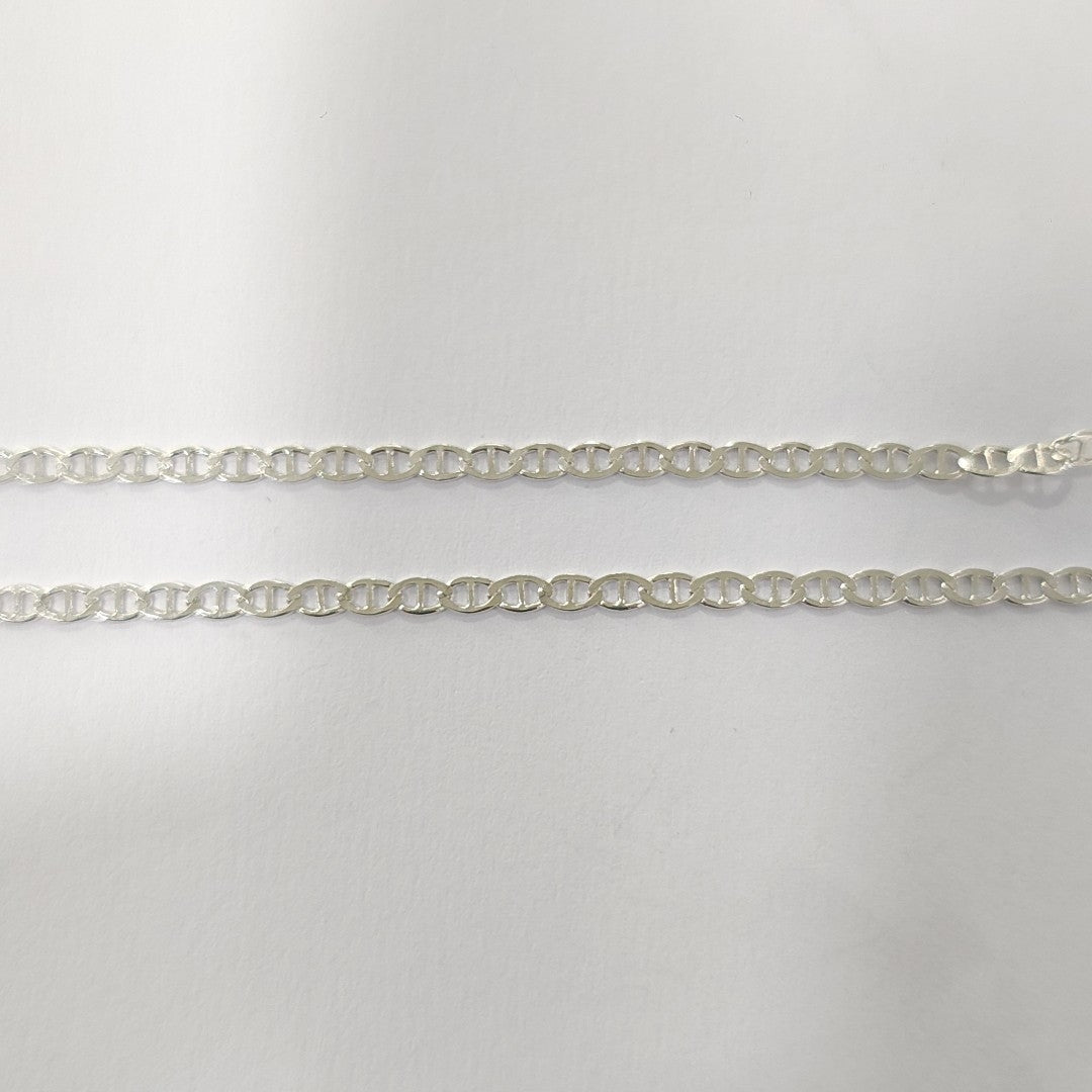 CADENA TEJIDO GUCHI PLATA .925 55 CM 3.5 GR (NUEVO)