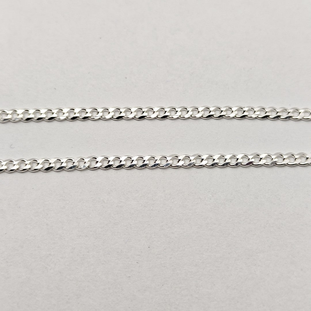 CADENA TEJIDO BARBADO PLATA .925 60 CM 5.8 GR (NUEVO)