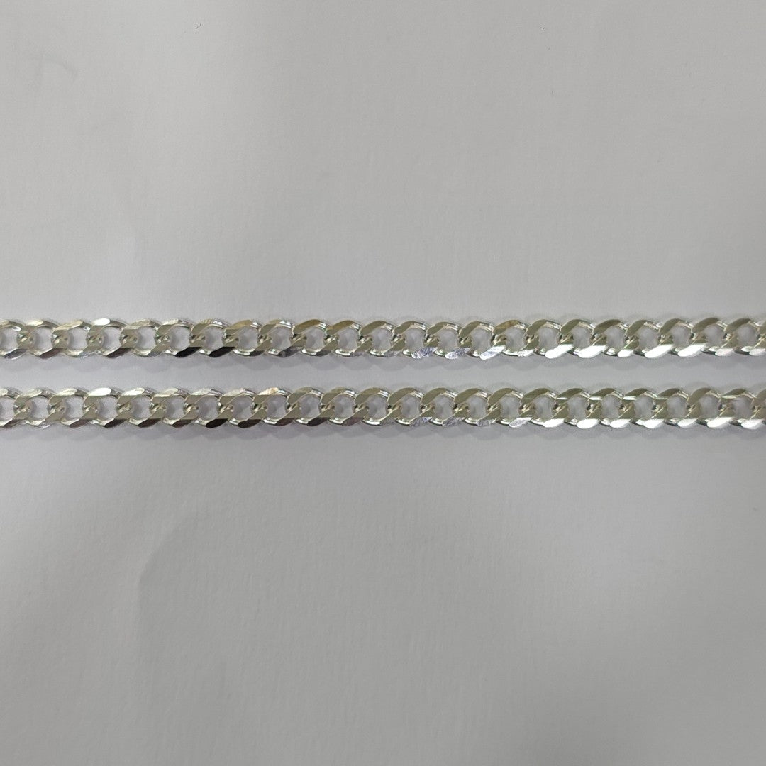 CADENA TEJIDO BARBADO PLATA .925 60 CM 13 GR (NUEVO)