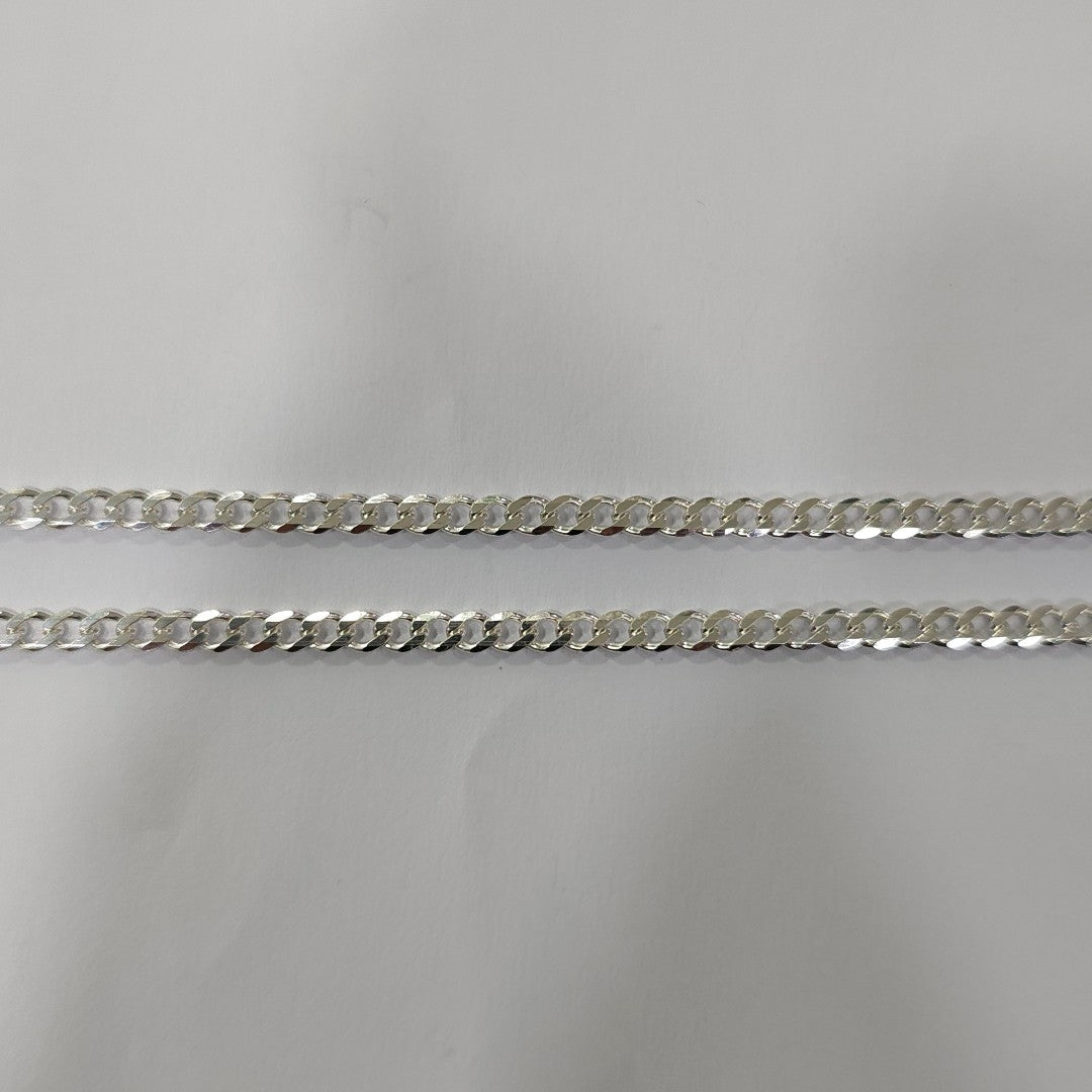 CADENA TEJIDO BARBADO PLATA .925 55 CM 12.8 GR (NUEVO)