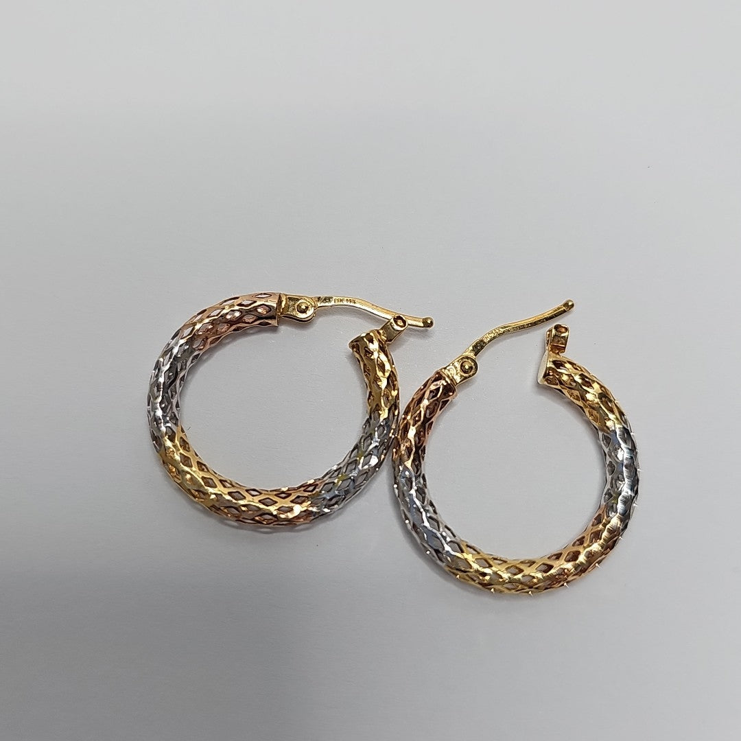 ARRACADAS PAR ORO,ORO COMBINADO 14 K 1,80 GRMS (SEMINUEVO)