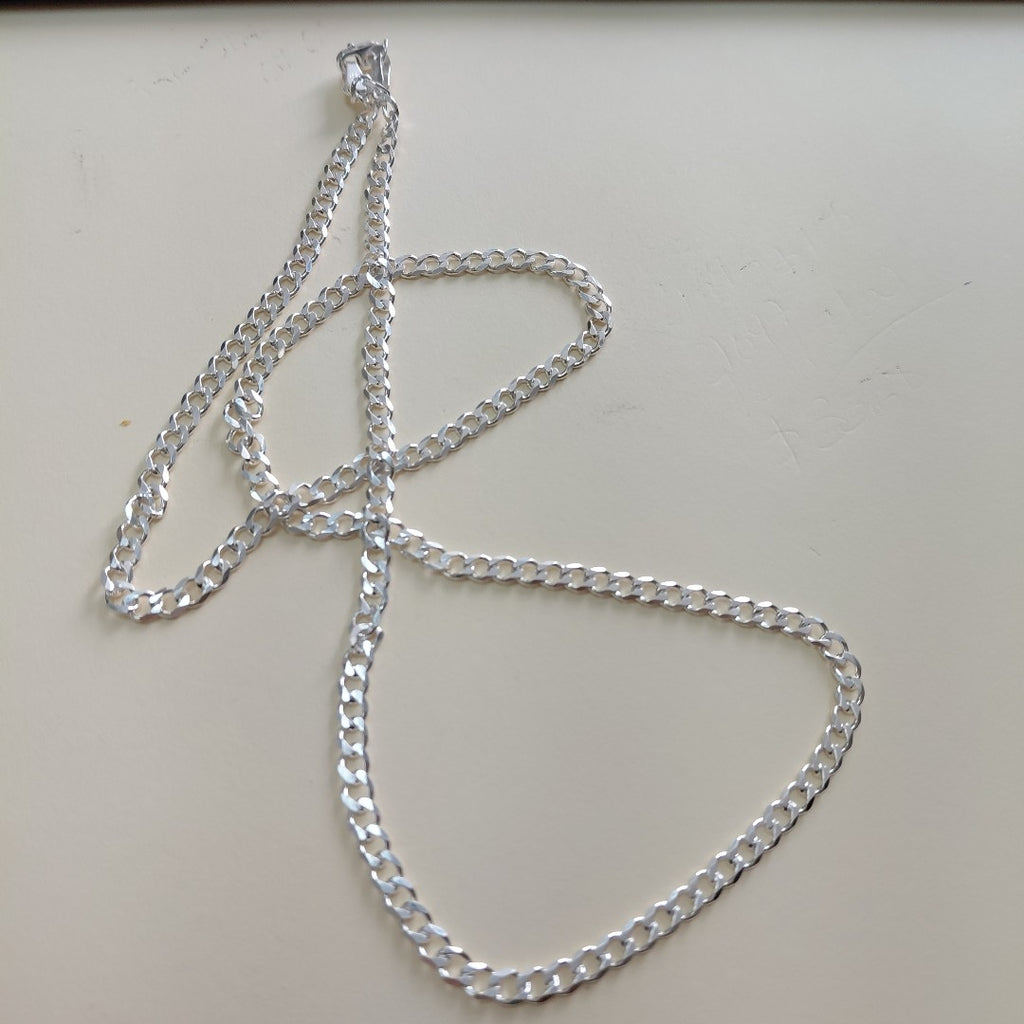 CADENA TEJIDO BARBADO PLATA .925 60 CM 12.9 GR (NUEVO)