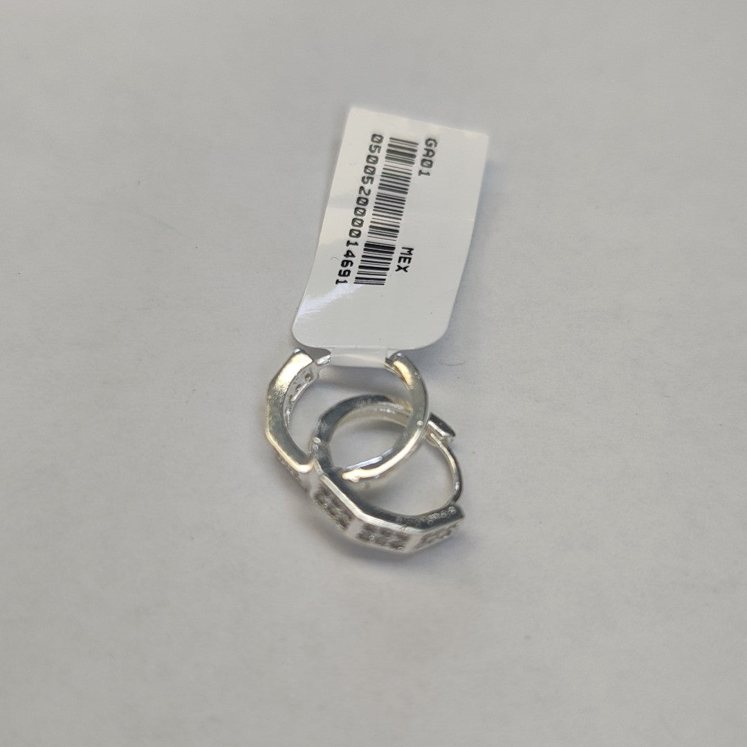 ARRACADAS C/CIRCONIAS PLATA .925 2.6 GR (NUEVO)