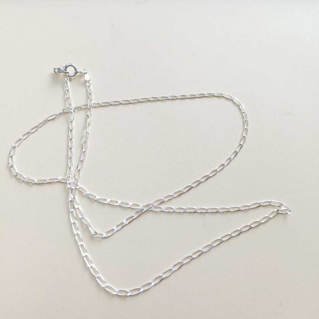 CADENA TEJIDO ESLABONES PLATA .925 60 CM 2.9 GR (NUEVO)