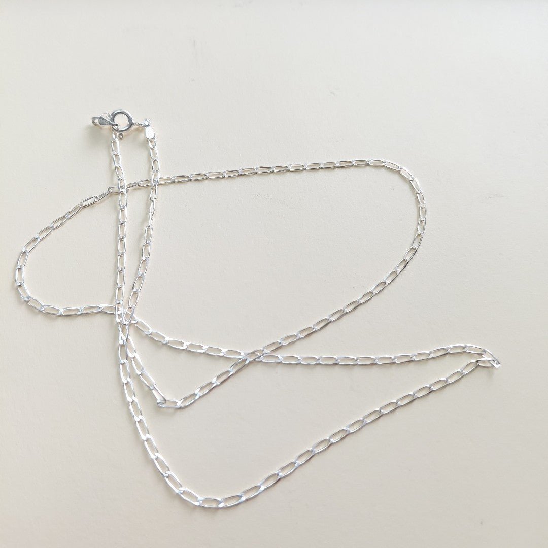 CADENA TEJIDO ESLABONES PLATA .925 60 CM 2.9 GR (NUEVO)