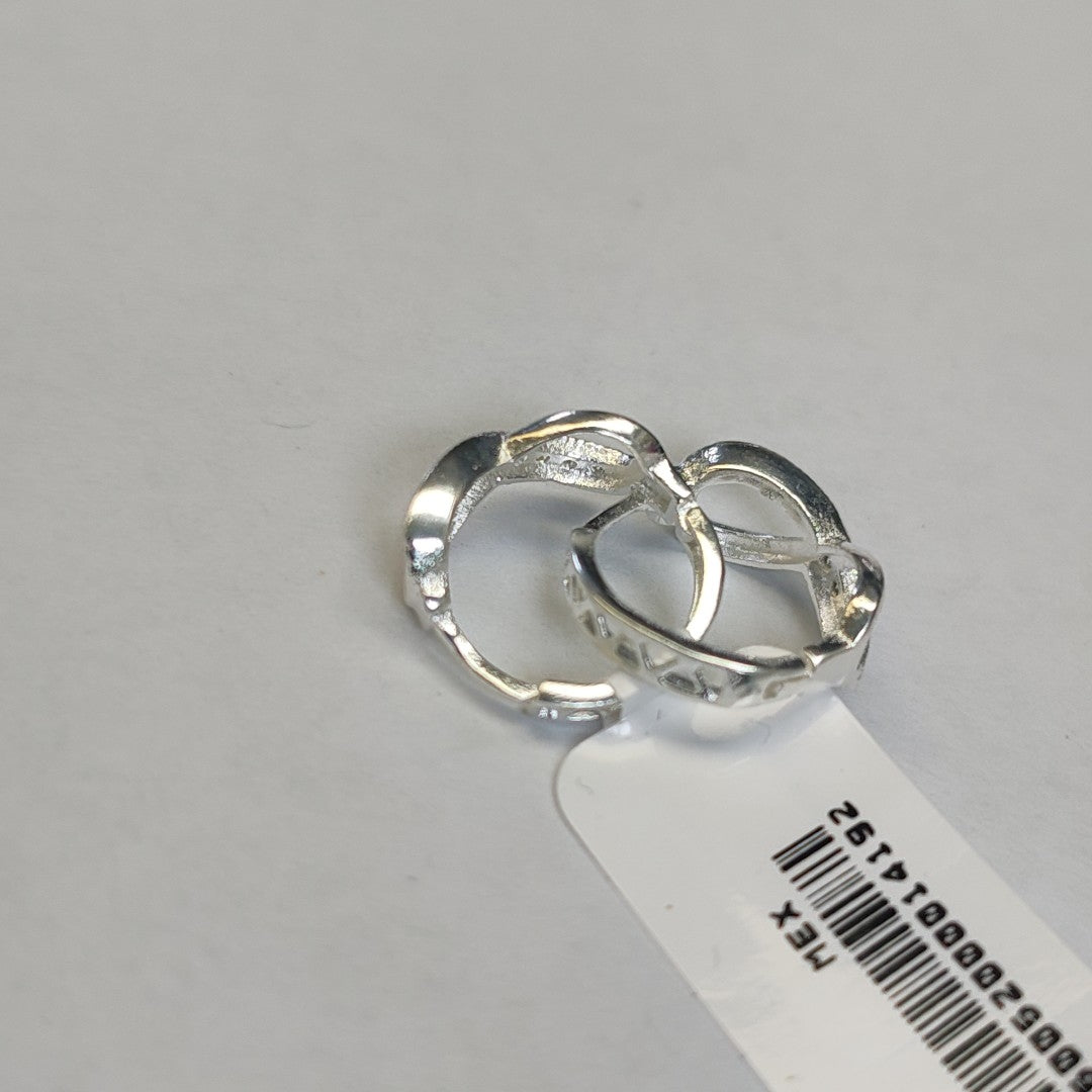 HUGGIES INFINITO CIRCONIAS PLATA .925 2.3 GR (NUEVO)